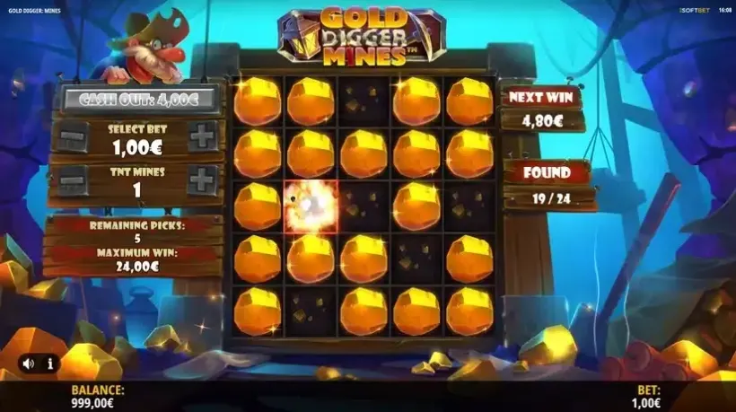 Gold Digger: Mines slot screenshot 