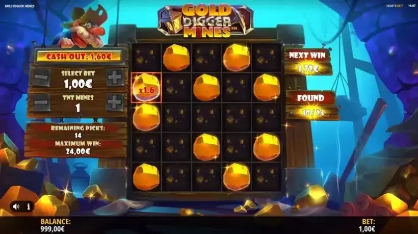 Gold Digger: Mines slot screenshot 2