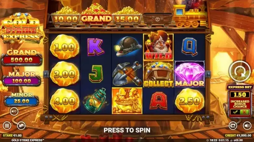 Gold Strike Express slot screenshot