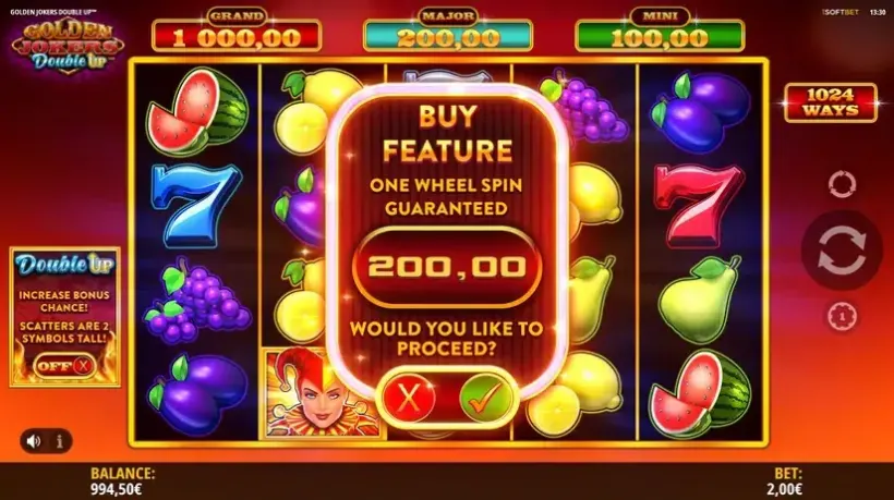 Golden Jokers Double Up slot screenshot 2