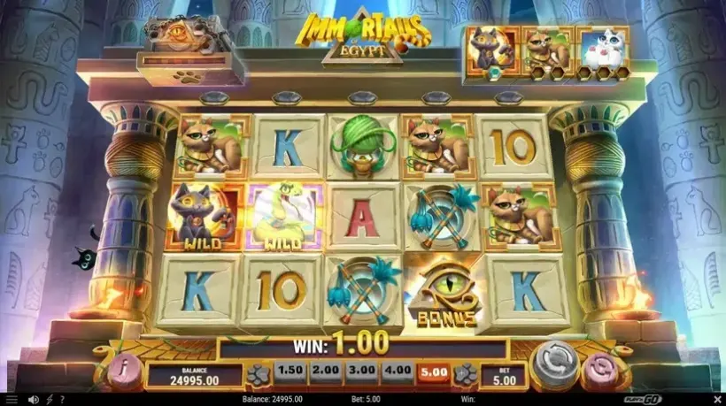 ImmorTails of Egypt slot screenshot 2