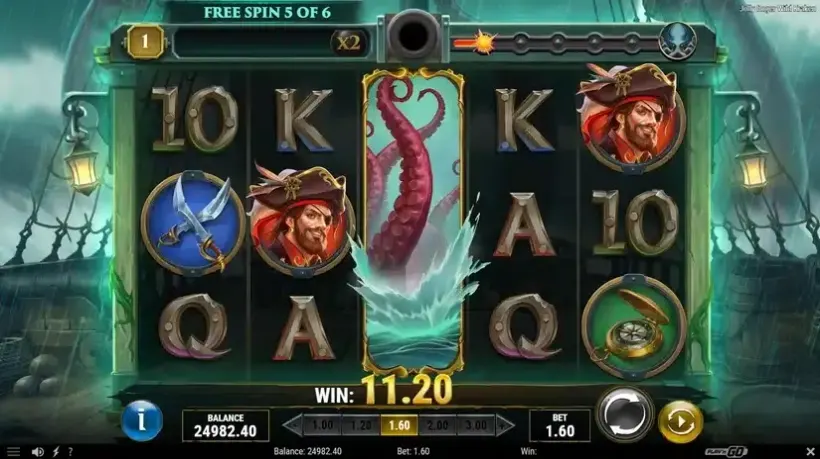 Jolly Roger Wild Kraken slot screenshot 
