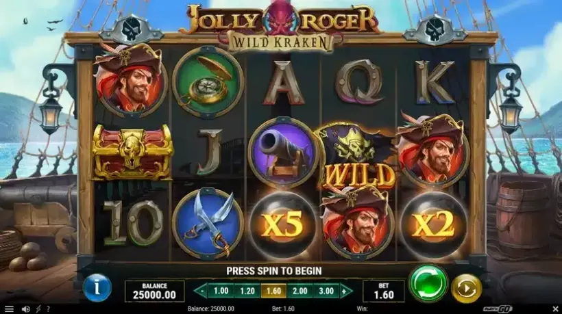 Jolly Roger Wild Kraken slot screenshot 