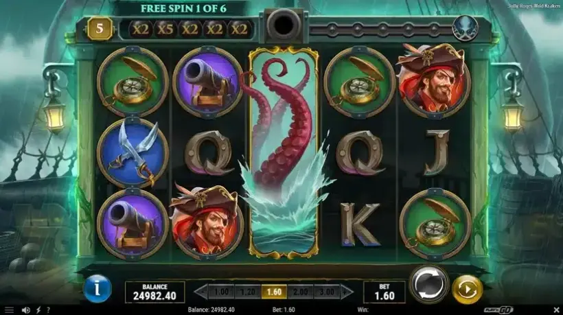 Jolly Roger Wild Kraken slot screenshot 6