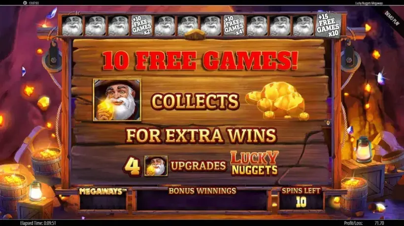 Lucky Nuggets Megaways slot screenshot 3