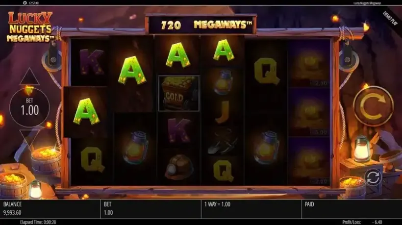 Lucky Nuggets Megaways slot screenshot 2