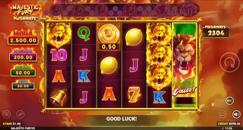 Majestic Fury Megaways slot screenshot 2