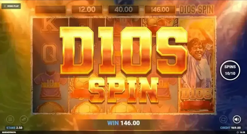 D10S Maradona slot screenshot 7