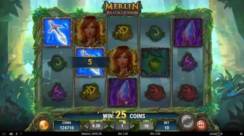 Merlin Realm of Charm slot screenshot 