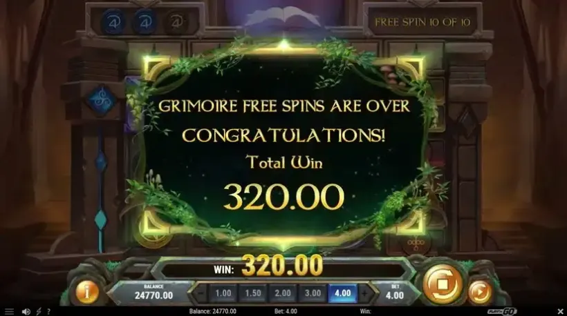 Merlin’s Grimoire slot screenshot 