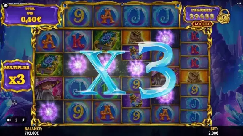 Merlin’s Magic Mirror Megaways slot screenshot 