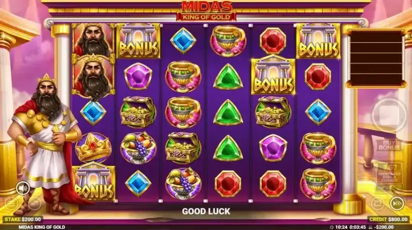 Midas King of Gold slot screenshot 2