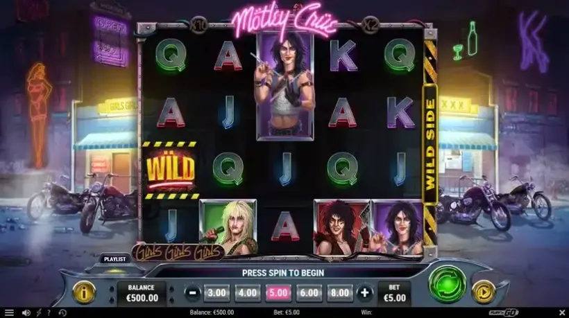 Mötley Crüe slot screenshot 