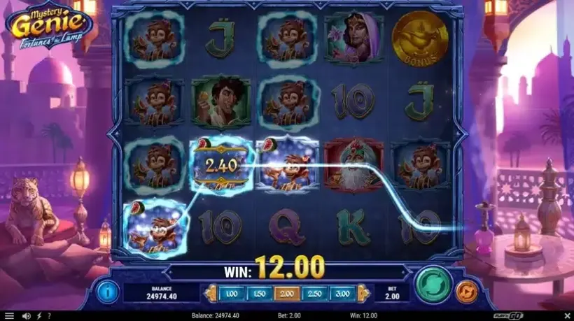 Mystery Genie Fortunes of the Lamp slot screenshot 3