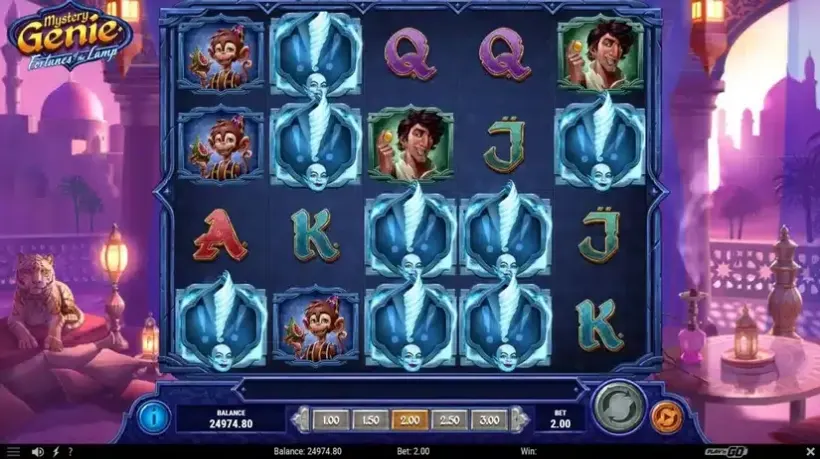 Mystery Genie Fortunes of the Lamp slot screenshot 2