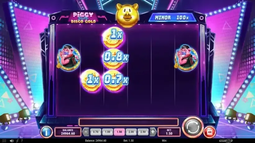 Piggy Blitz Disco Gold slot screenshot 