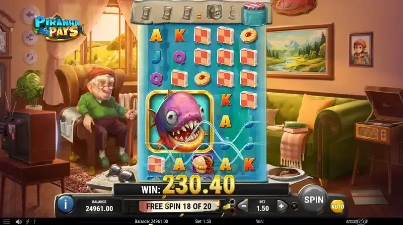 Piranha Pays slot screenshot 