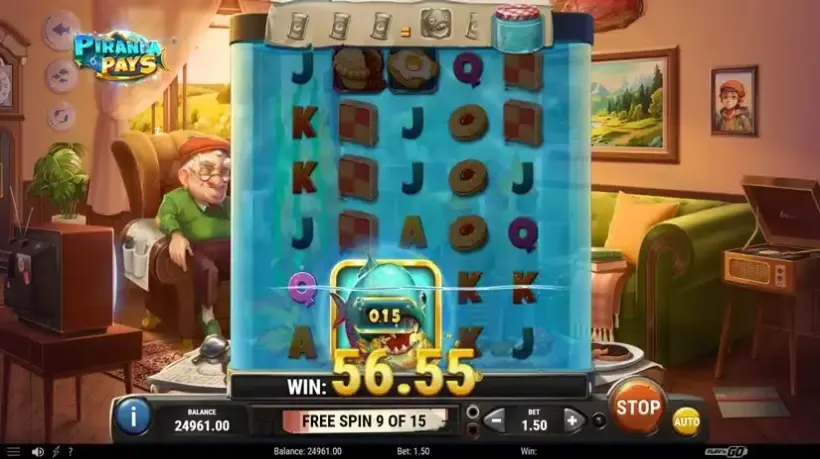 Piranha Pays slot screenshot 7