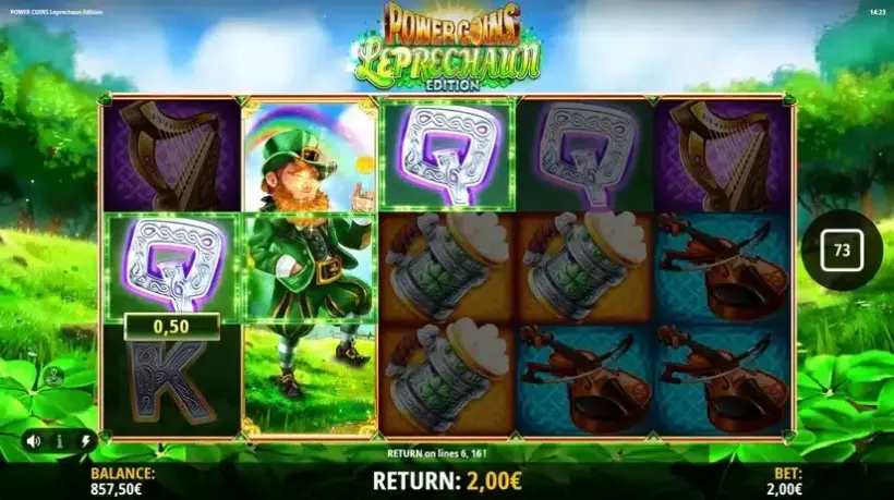 Power Coins Leprechaun Edition slot screenshot 2