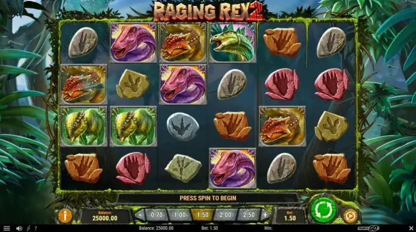 Raging Rex 2 slot screenshot 