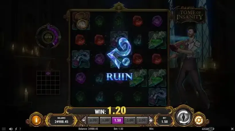 Rich Wilde and the Tome of Insanity slot screenshot 3
