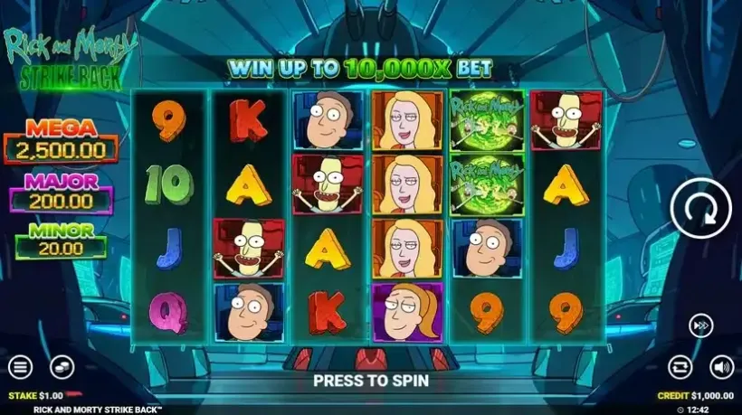 Rick And Morty Strike Back slot screenshot 