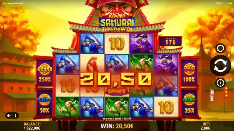 Rising Samurai Hold & Win slot screenshot 3