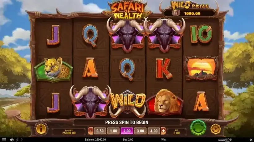 Safari of Wealth slot screenshot 