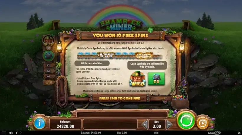 Shamrock Miner slot screenshot 3