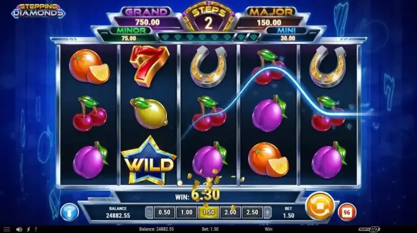 Stepping Diamonds slot screenshot 4