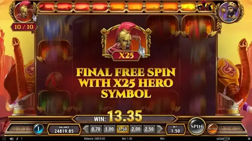 Undefeated Xerxes slot screenshot 6