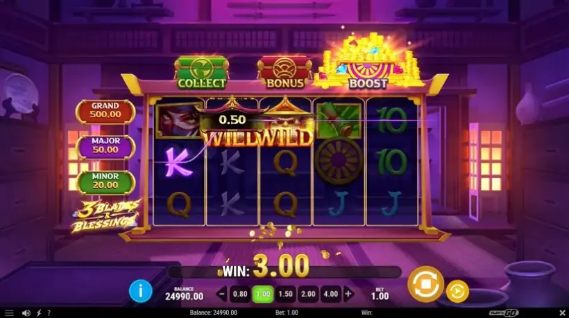 3 Blades & Blessings slot screenshot 2