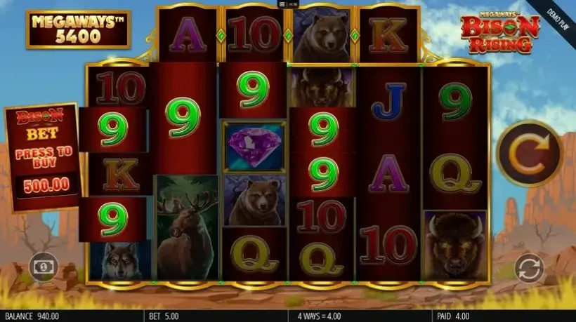 Bison Rising Megaways slot screenshot 2