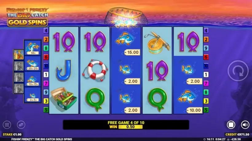 Fishin’ Frenzy The Big Catch Gold Spins slot screenshot 