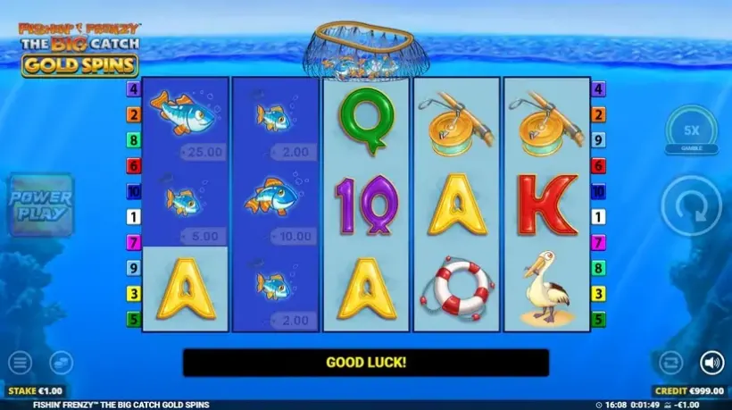 Fishin’ Frenzy The Big Catch Gold Spins slot screenshot 