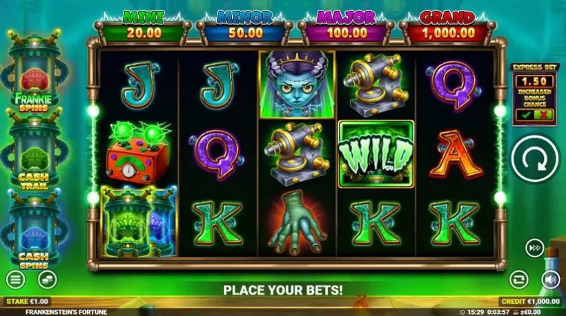 Frankenstein’s Fortune slot screenshot 