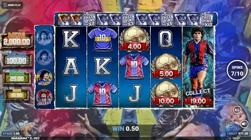 Maradona El Diez! slot screenshot 7