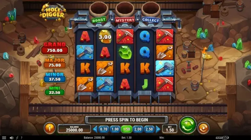 Mole Digger slot screenshot 