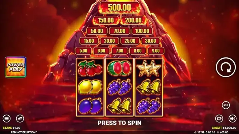 Red Hot Eruption slot screenshot 