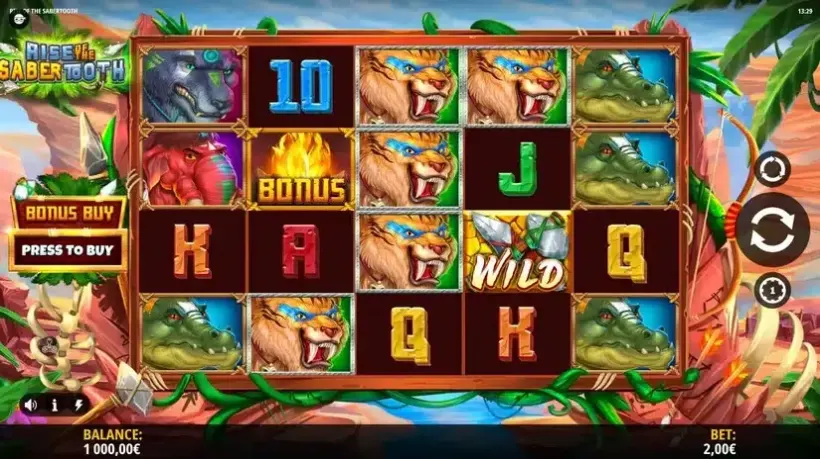Rise of the Sabertooth slot screenshot