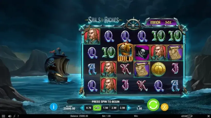 Sails of Riches slot screenshot 