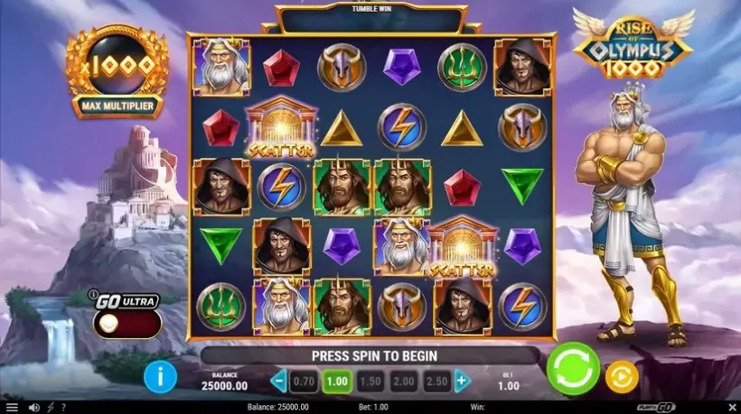 Rise of Olympus 1000 slot screenshot 